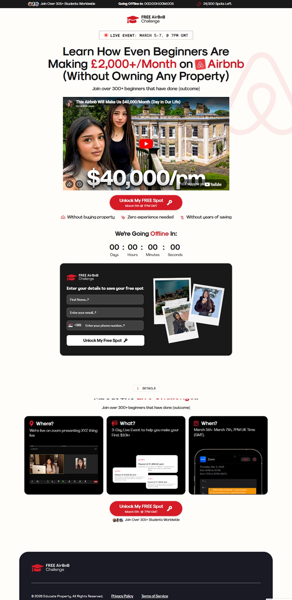 3-Day Live Challenge Funnel landing page preview